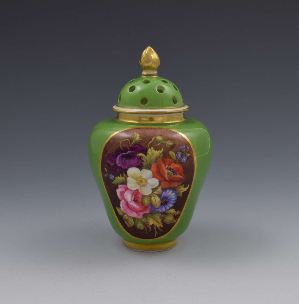 Fine Crown Derby King Street Porcelain Pot Pourri Vase & Cover c.1915