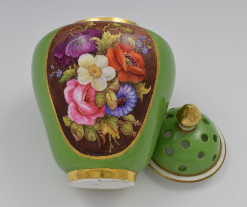 Fine Crown Derby King Street Porcelain Pot Pourri Vase & Cover c.1915 View VII