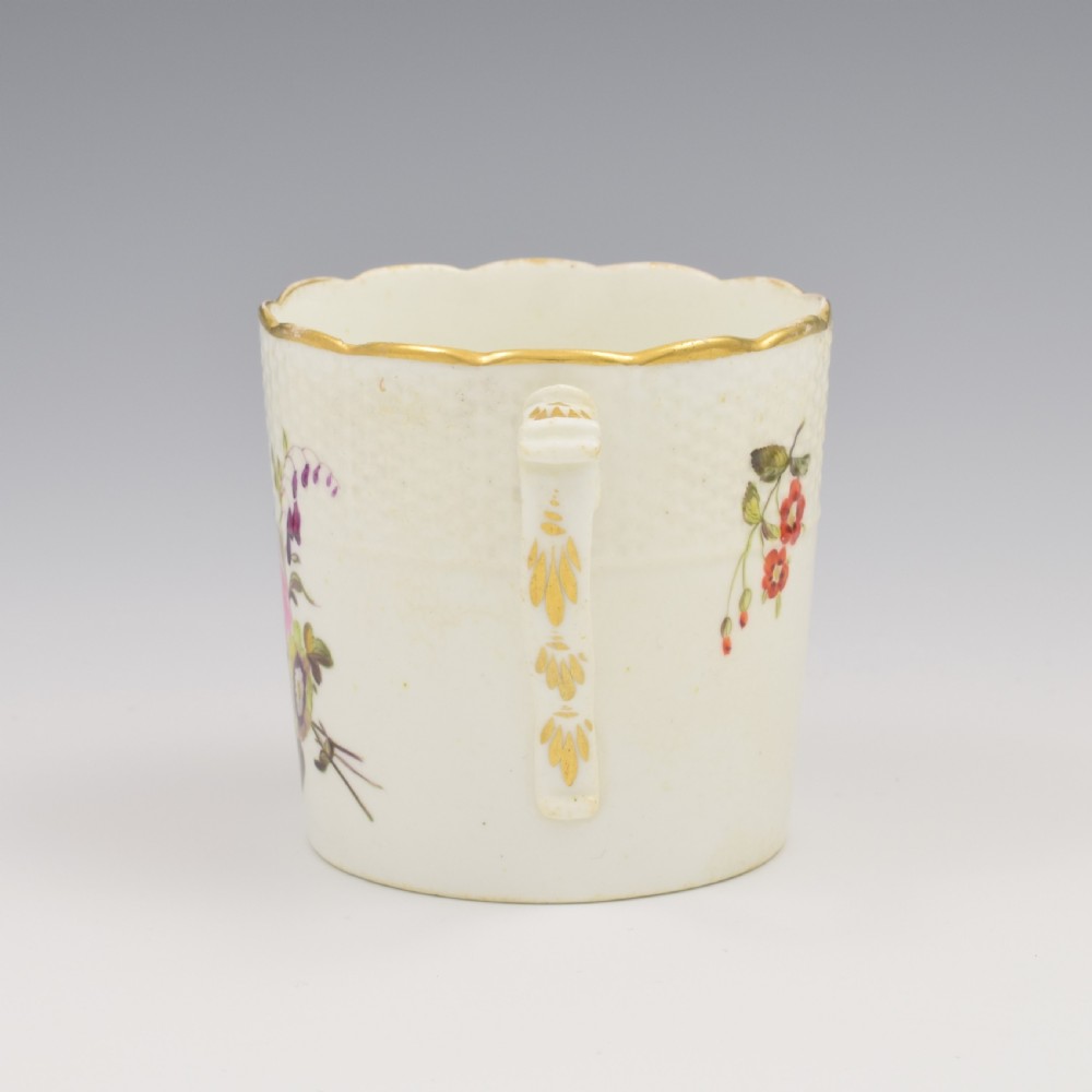 Fine Georgian Derby Porcelain Bastetweave Coffee Can c.1820 View V
