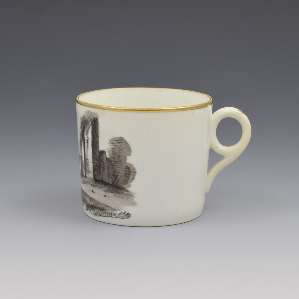 Georgian Minton Porcelain Hand Painted Coffee Can Ruins Pattern 119 View II