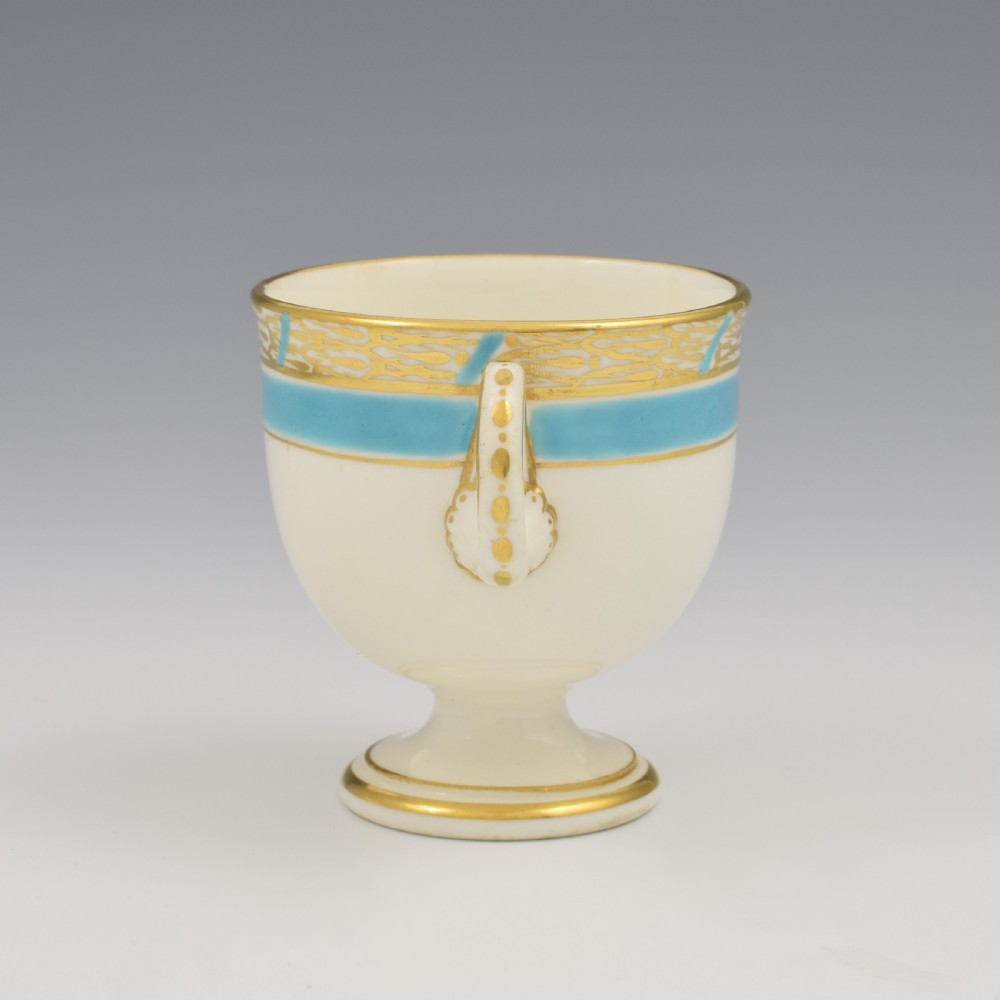 Royal Worcester Porcelain Armorial Pedestal Cup & Saucer Spanish Coronet View VIII