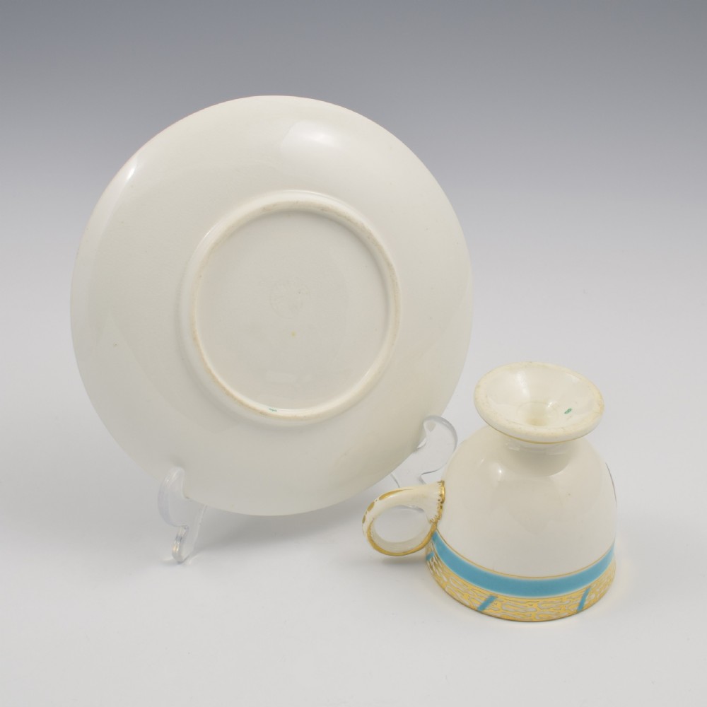 Royal Worcester Porcelain Armorial Pedestal Cup & Saucer Spanish Coronet View IX