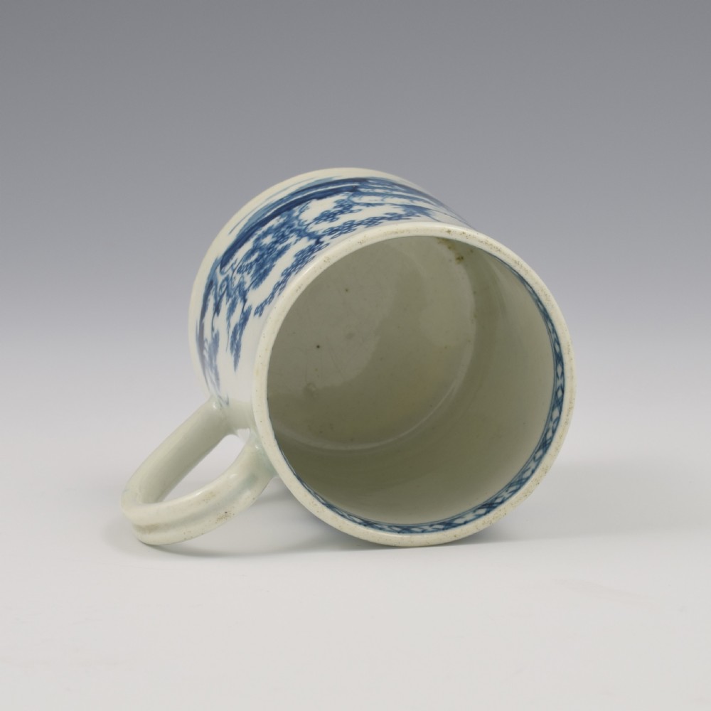 Rare First Period Worcester Small Porcelain Coffee Can Cannonball c.1760 View V