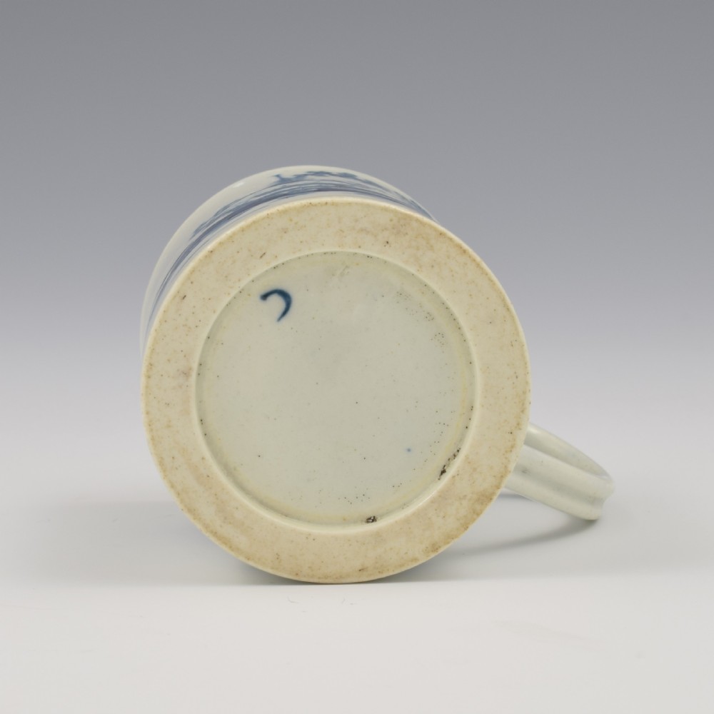 Rare First Period Worcester Small Porcelain Coffee Can Cannonball c.1760 View VI