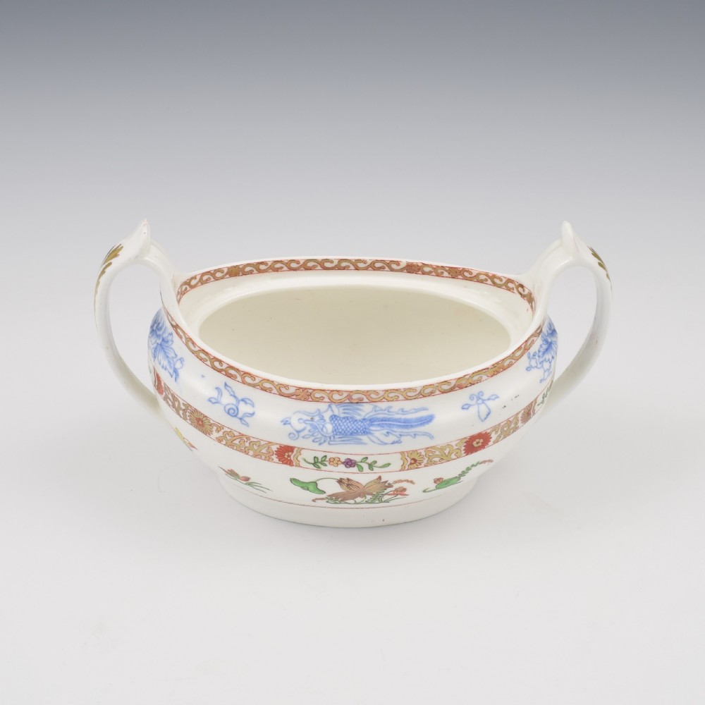 Fine Regency Spode Porcelain Oval Sucrier / Sugar Box Pattern 2638 c.1820 View VII