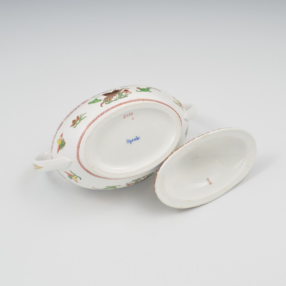 Fine Regency Spode Porcelain Oval Sucrier / Sugar Box Pattern 2638 c.1820 View X