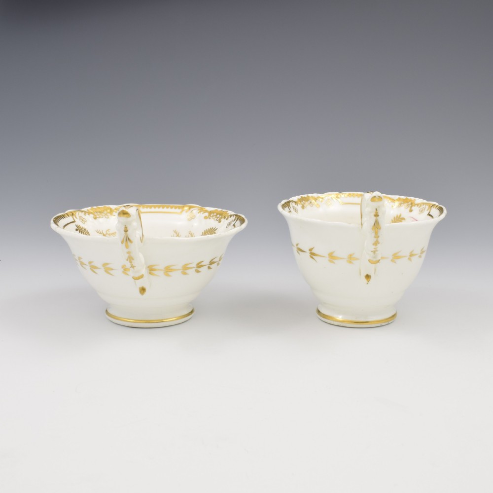 Stunning Davenport Porcelain Fancy Birds Tea and Coffee Cup & Saucer Trio Pattern 916 c.1830 View XI