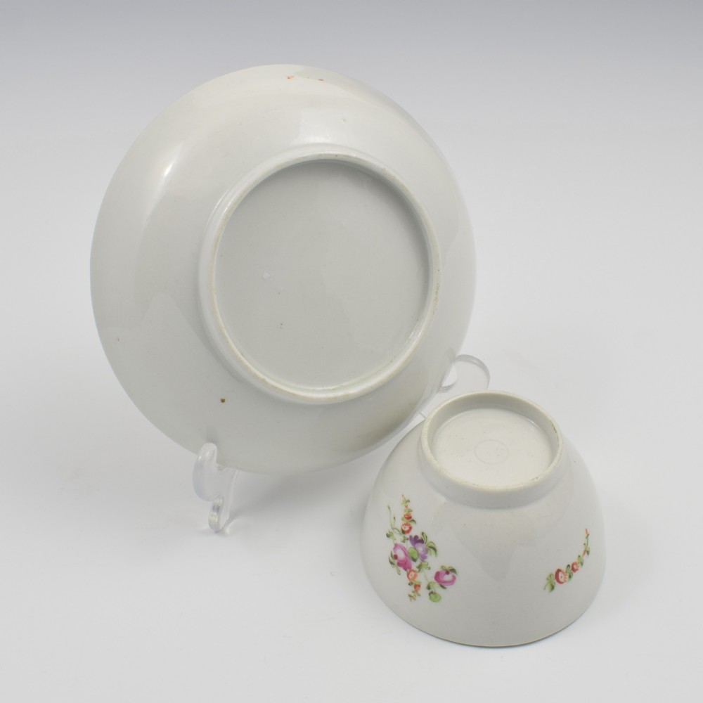 Georgian New Hall Porcelain Tea Bowl & Saucer Knitting Wool Pattern 195 c.1795-1800 View VII