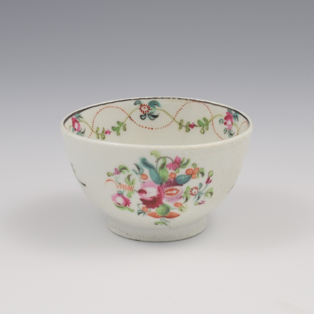 Georgian New Hall Porcelain Tea Bowl & Saucer Pattern 241 c.1800