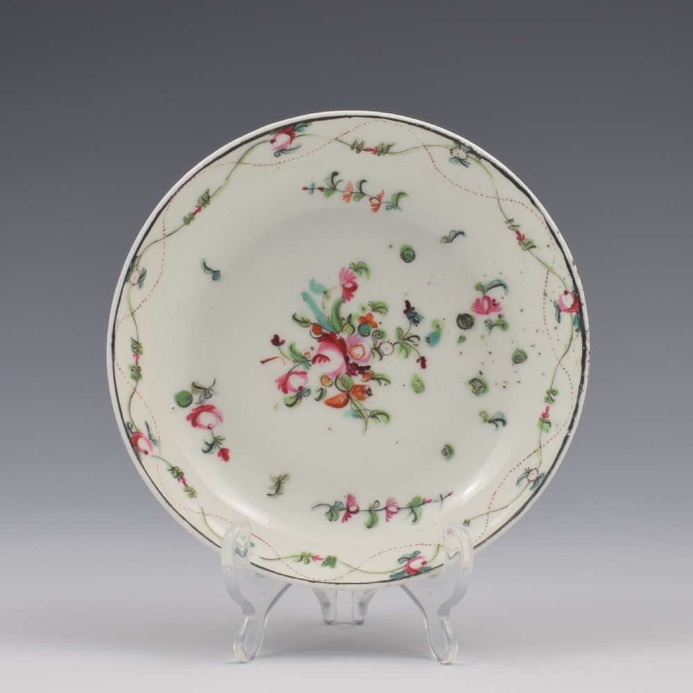 Georgian New Hall Porcelain Tea Bowl & Saucer Pattern 241 c.1800 View III
