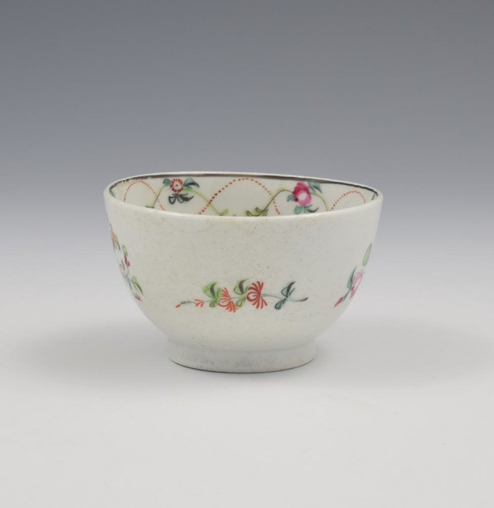 Georgian New Hall Porcelain Tea Bowl & Saucer Pattern 241 c.1800 View V