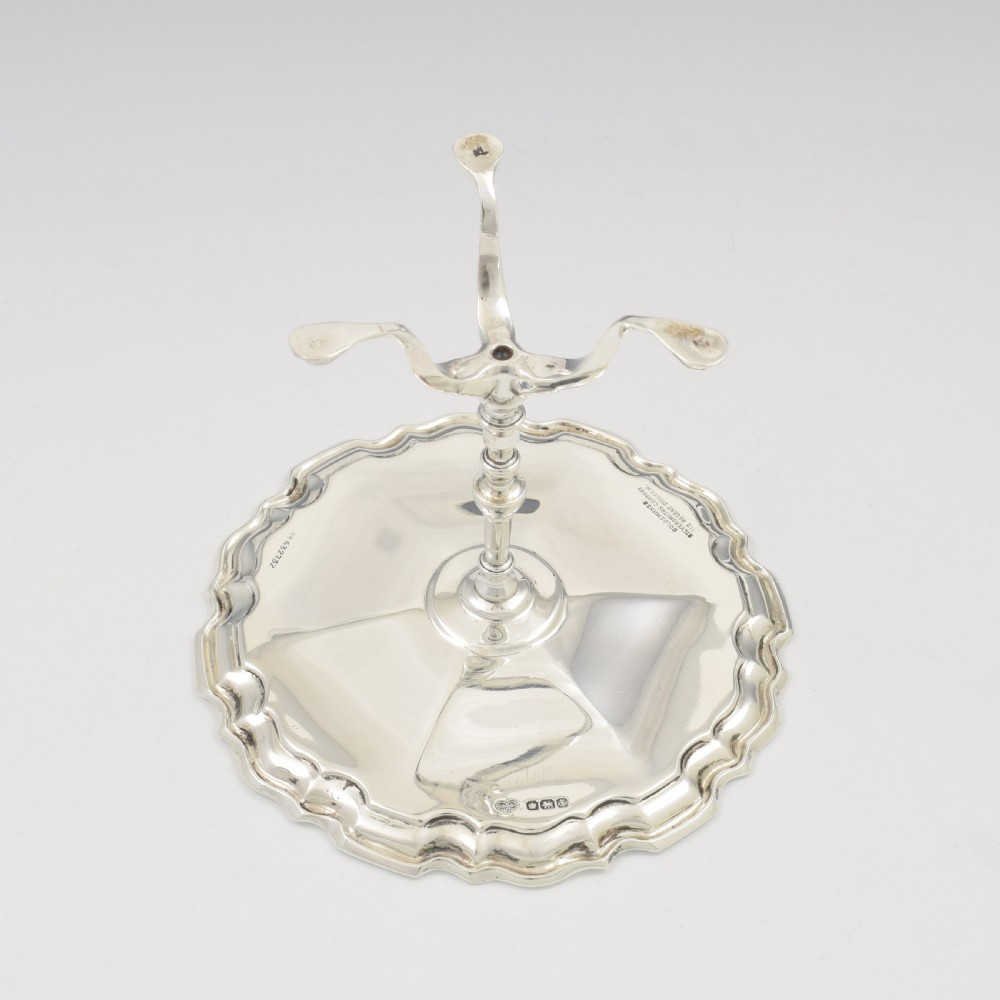 Stunning Miniature Silver Georgian Pie Crust Table Tazza / Bonbon Dish Goldsmiths Co. 1915 View XVII