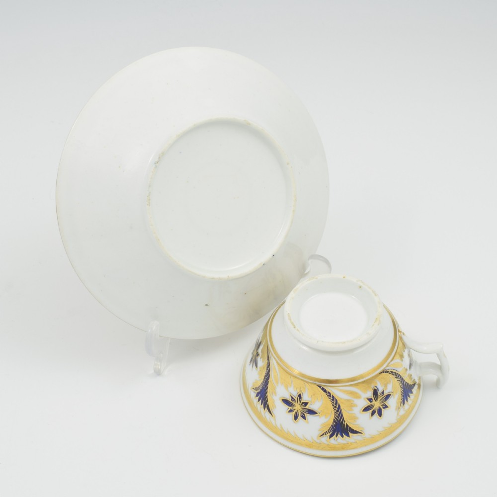 Stunning Regency New Hall Porcelain Cup & Saucer Pattern 2026 c.1815 View VII