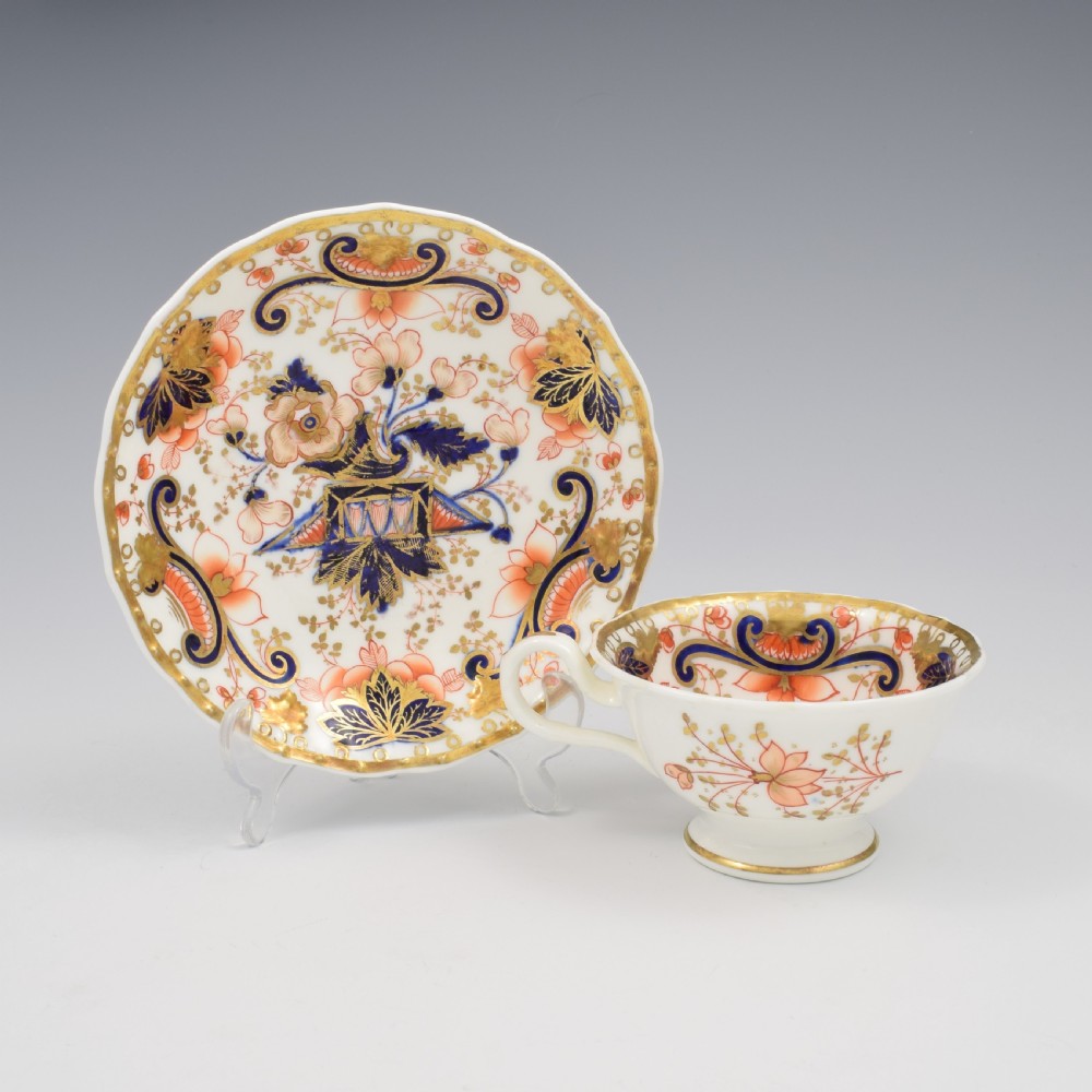 Gorgeous Samuel Alcock Porcelain Imari Cup & Saucer c.1825-1830