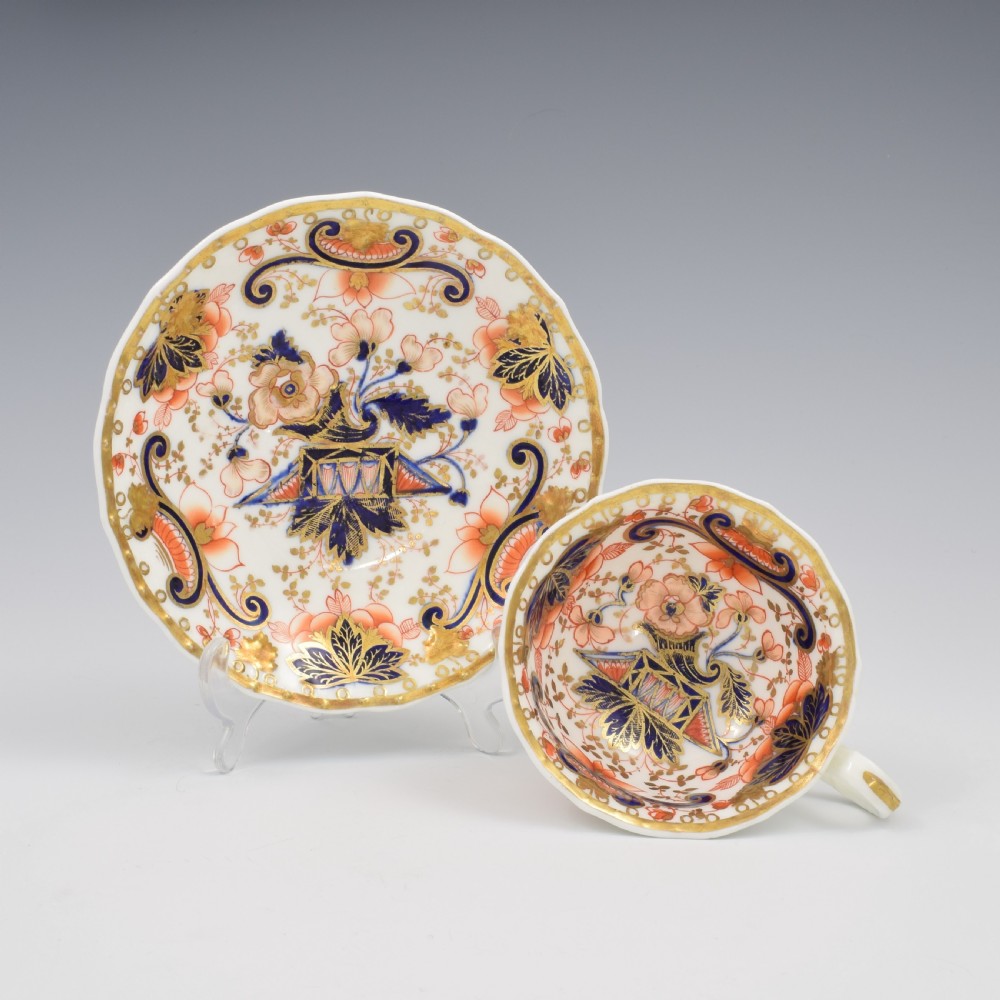 Gorgeous Samuel Alcock Porcelain Imari Cup & Saucer c.1825-1830 View II