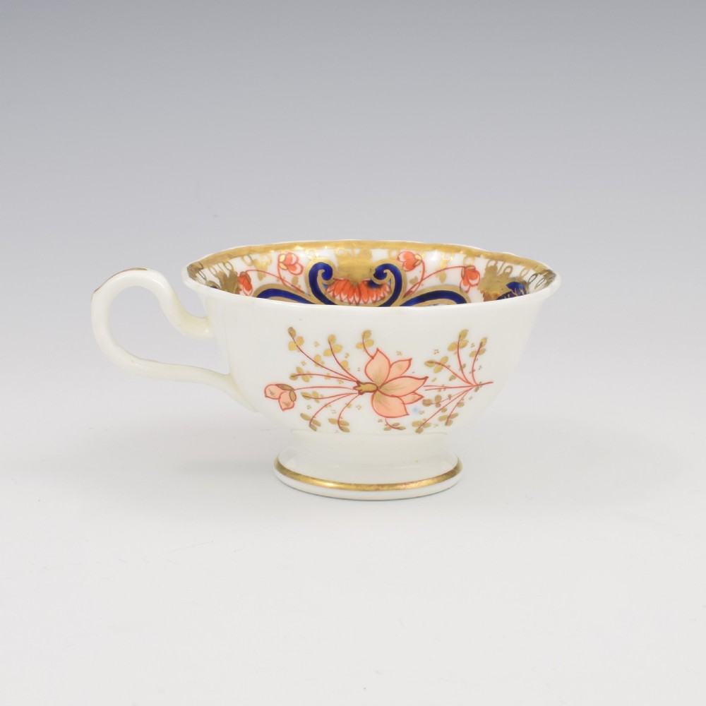 Gorgeous Samuel Alcock Porcelain Imari Cup & Saucer c.1825-1830 View IV