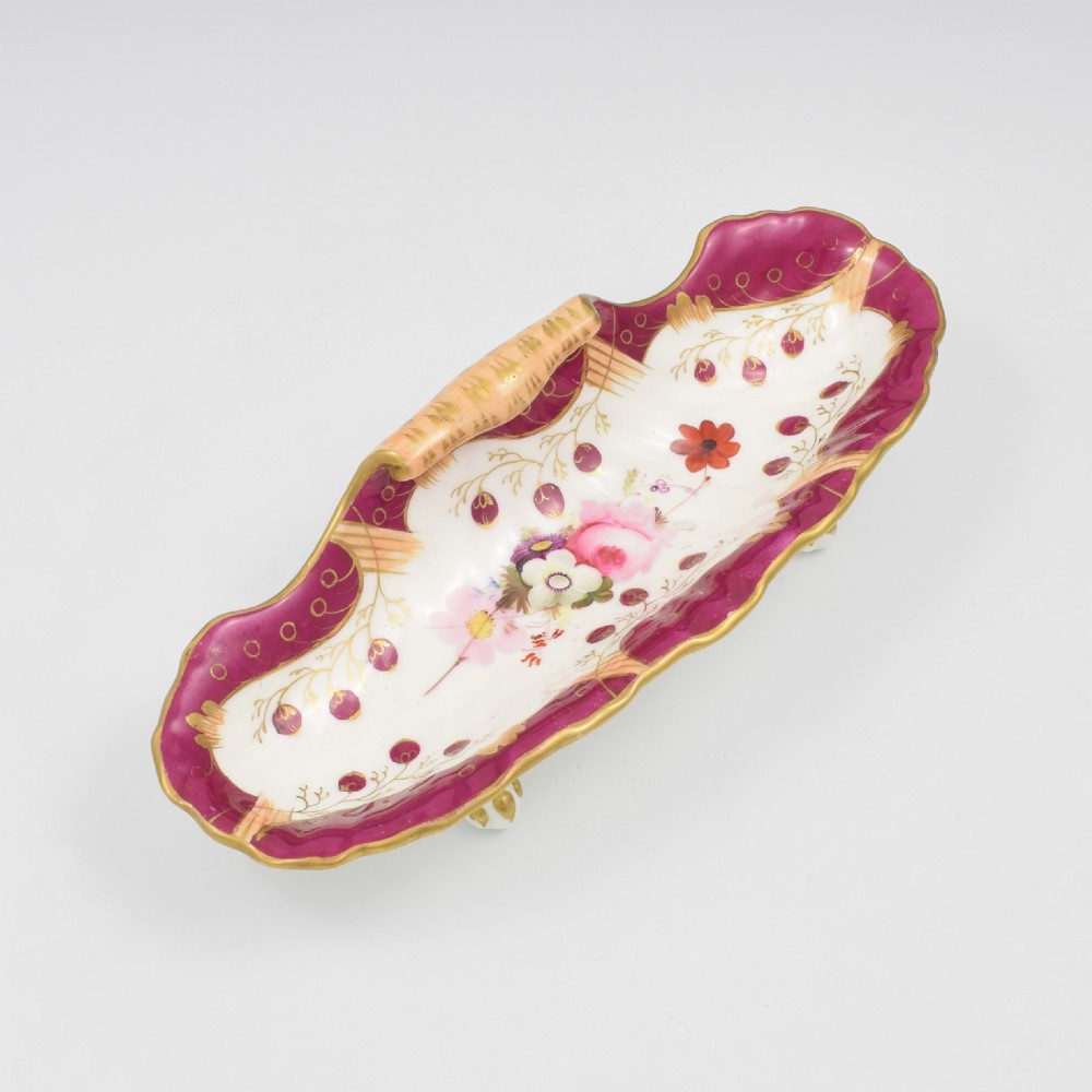 Stunning Samuel Alcock Porcelain Rococo Pen Tray c.1835