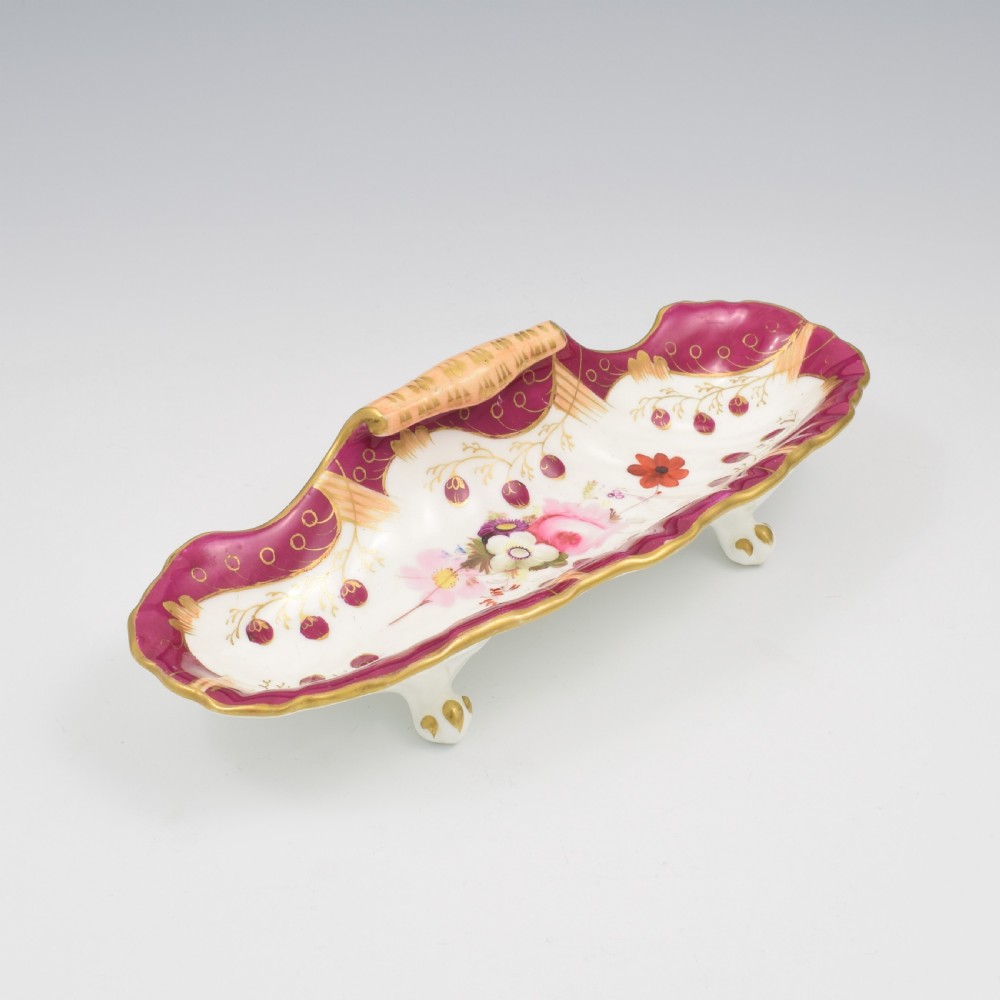 Stunning Samuel Alcock Porcelain Rococo Pen Tray c.1835 View II