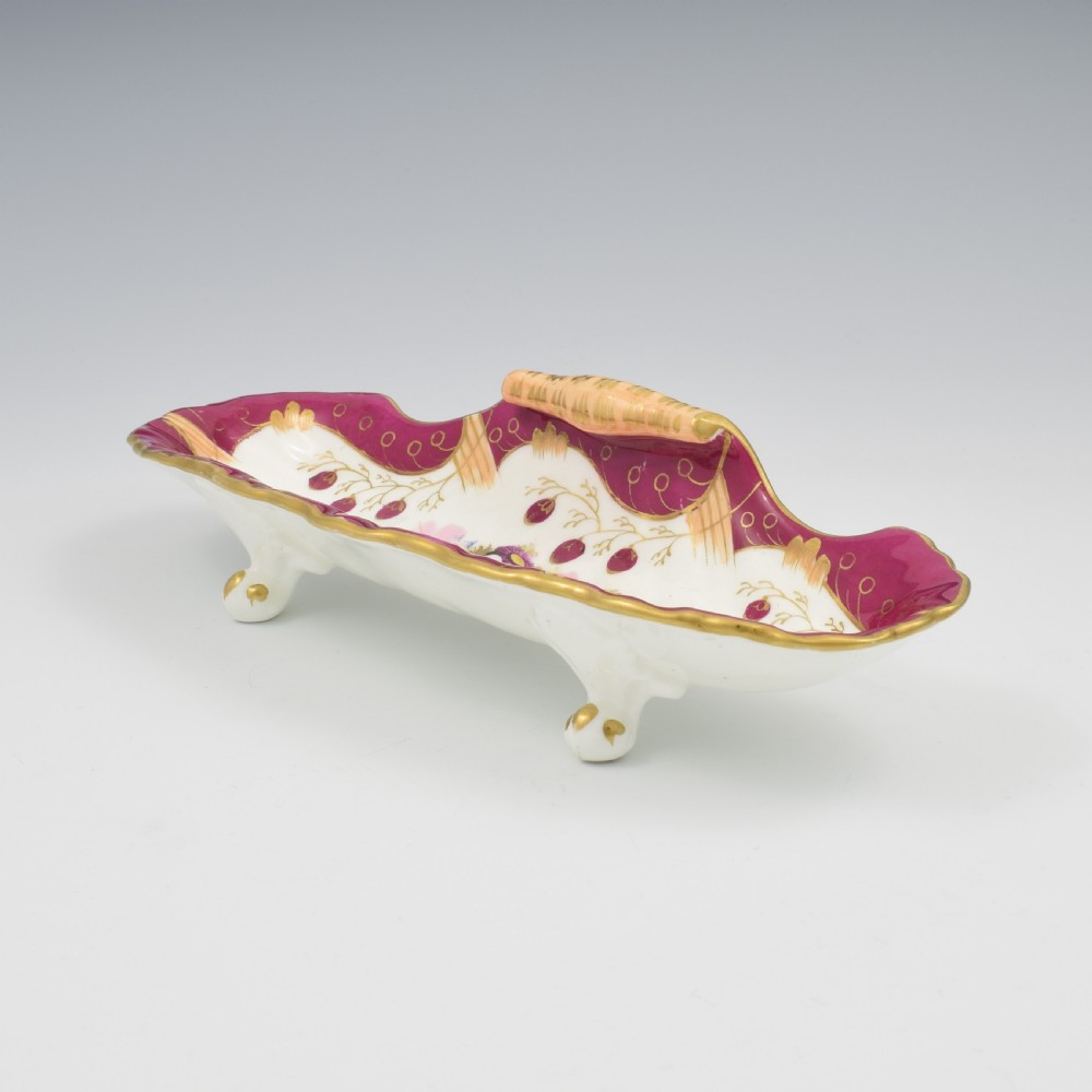 Stunning Samuel Alcock Porcelain Rococo Pen Tray c.1835 View V