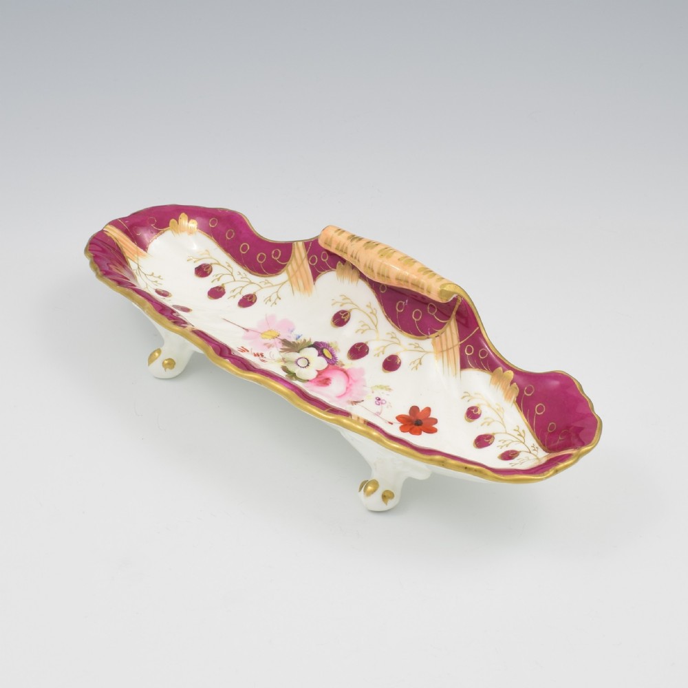 Stunning Samuel Alcock Porcelain Rococo Pen Tray c.1835 View VI