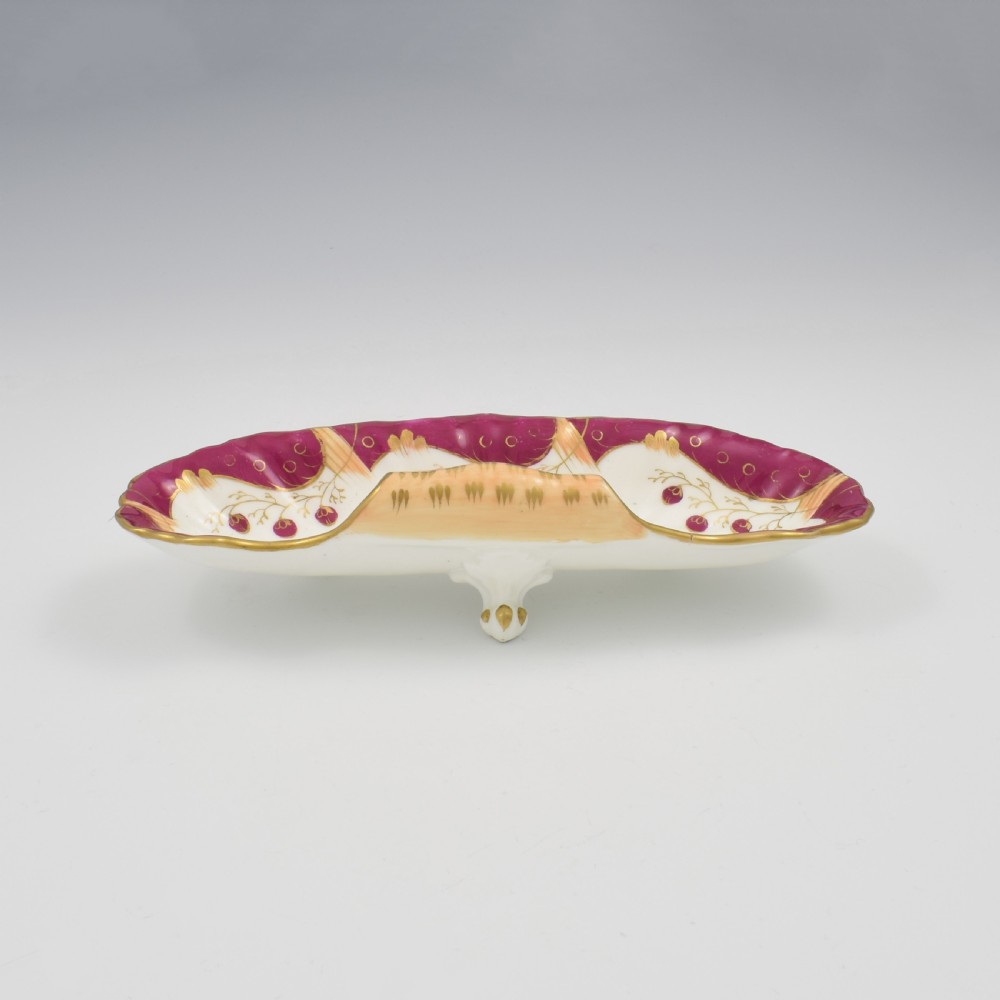 Stunning Samuel Alcock Porcelain Rococo Pen Tray c.1835 View X