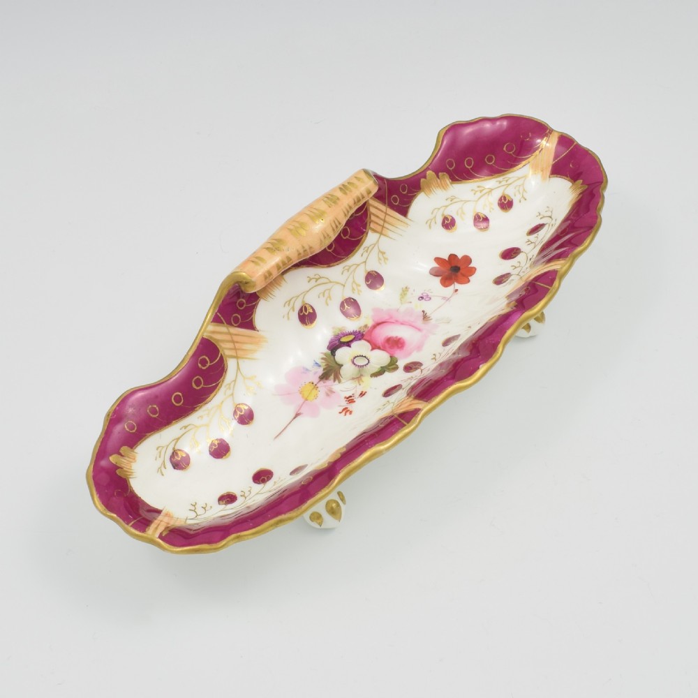 Stunning Samuel Alcock Porcelain Rococo Pen Tray c.1835 View XII