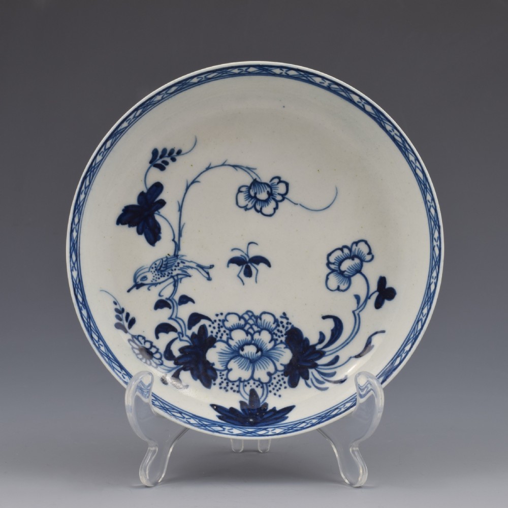 Liverpool Christian's Porcelain Bird On A Branch Tea Bowl & Saucer c.1765 View II