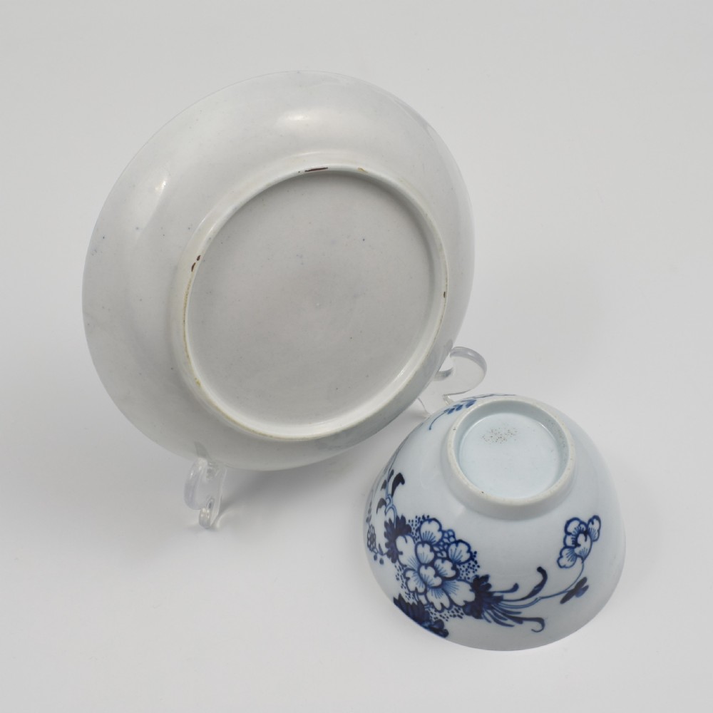 Liverpool Christian's Porcelain Bird On A Branch Tea Bowl & Saucer c.1765 View VIII
