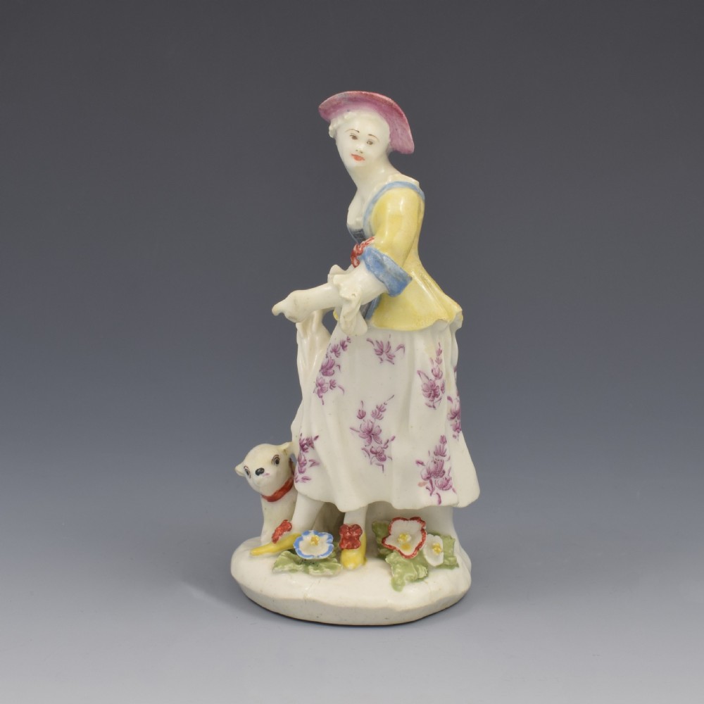Bow Porcelain Figure Dancing Shepherdess c.1754-1765 Ex-Bradshaw
