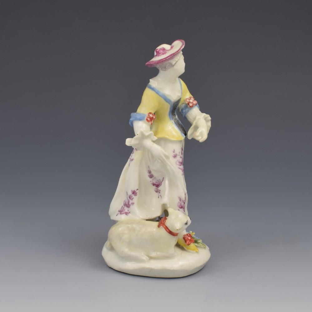 Bow Porcelain Figure Dancing Shepherdess c.1754-1765 Ex-Bradshaw View III