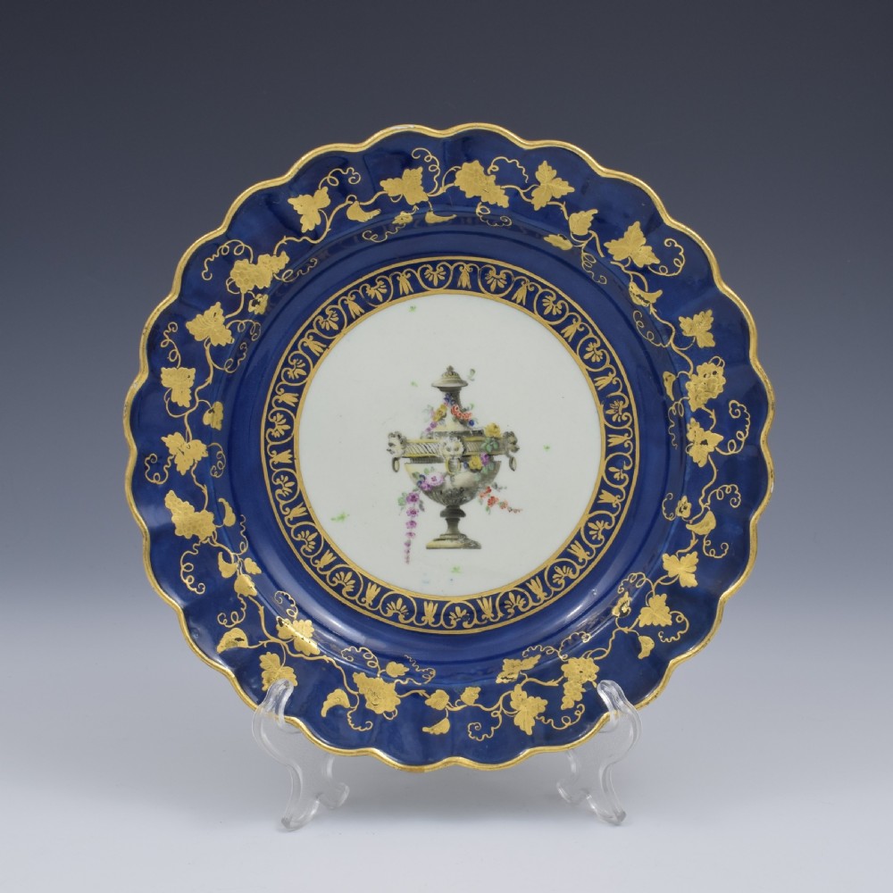 Stunning First Period Worcester Porcelain James Giles Urn Dessert Dish c.1770 View III