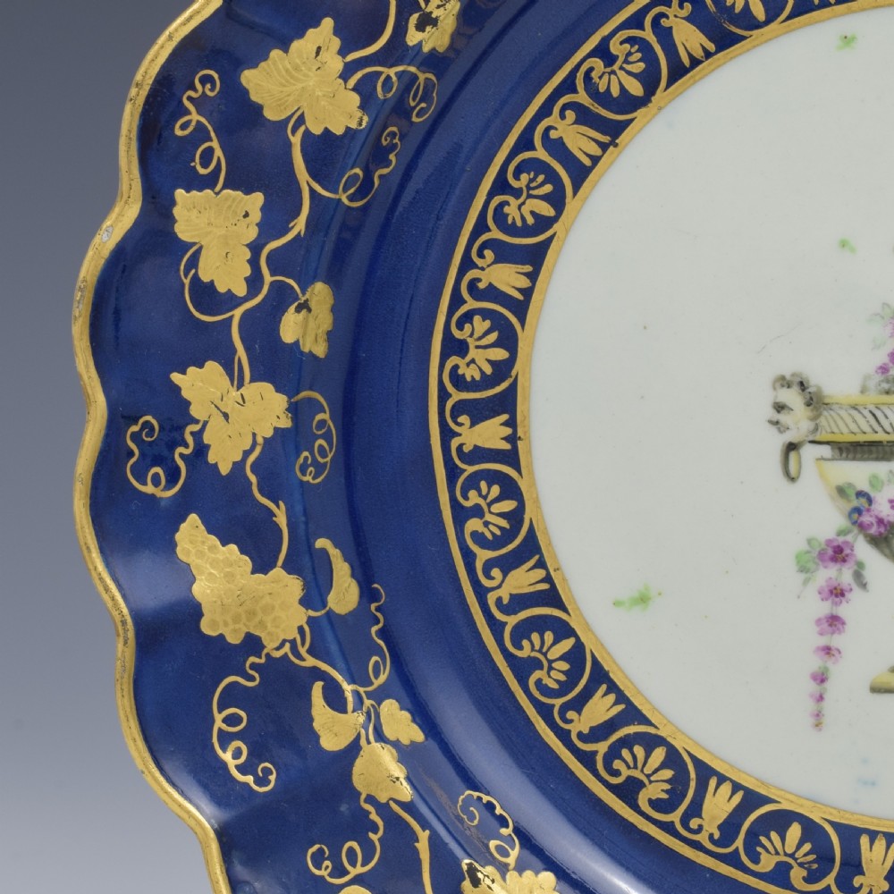 Stunning First Period Worcester Porcelain James Giles Urn Dessert Dish c.1770 View IV