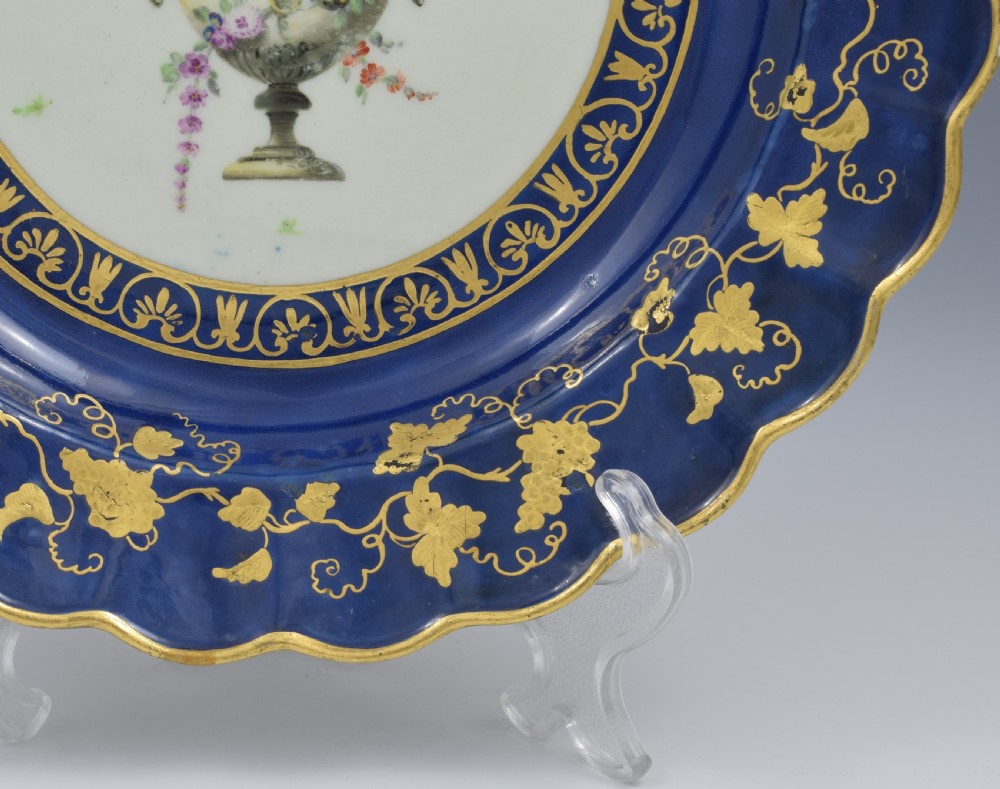 Stunning First Period Worcester Porcelain James Giles Urn Dessert Dish c.1770 View V