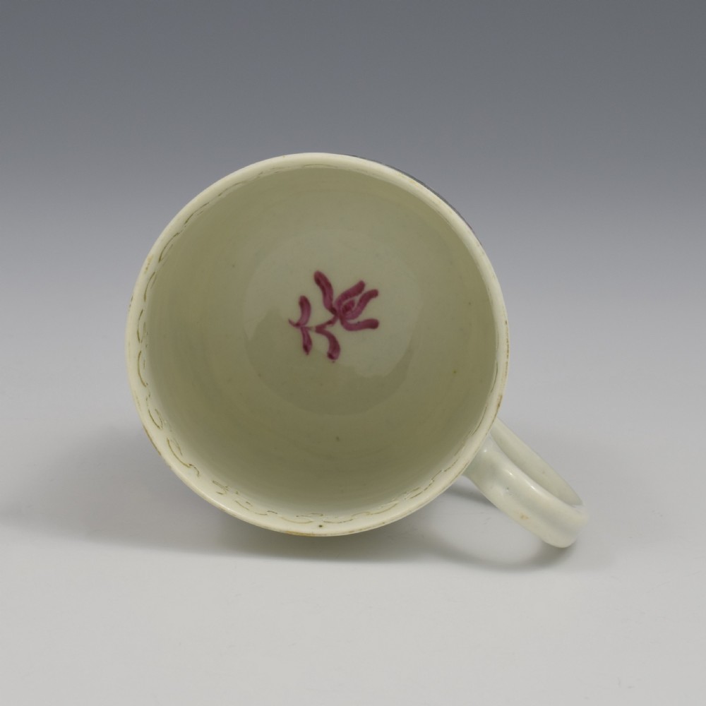 First Period Worcester Porcelain Staghunt Coffee Cup c.1760 Stag Hunt View IX