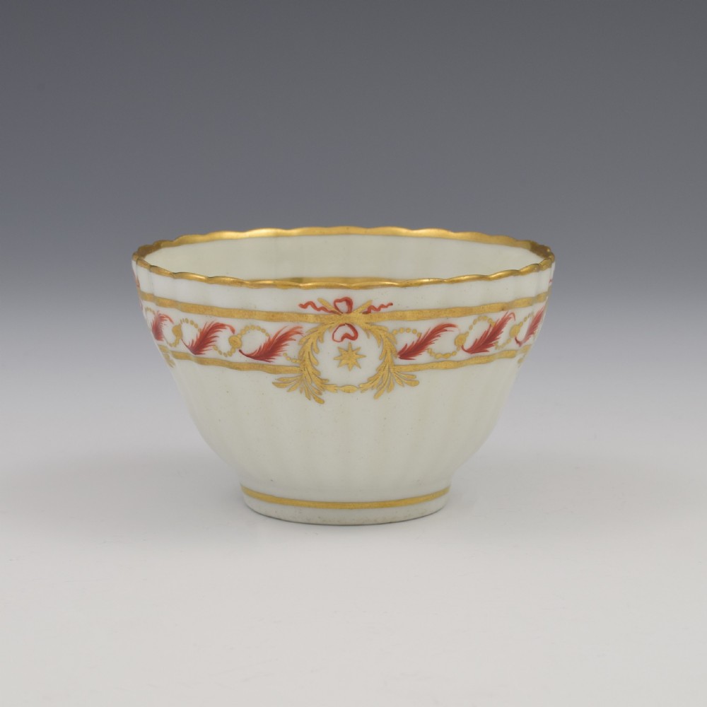 Early New Hall Porcelain Fluted Tea Bowl Pattern 148 c.1785-1790 View II