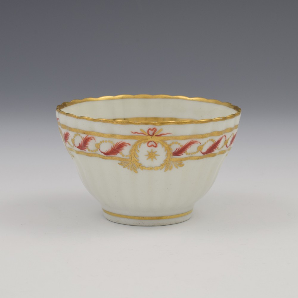 Early New Hall Porcelain Fluted Tea Bowl Pattern 148 c.1785-1790 View III