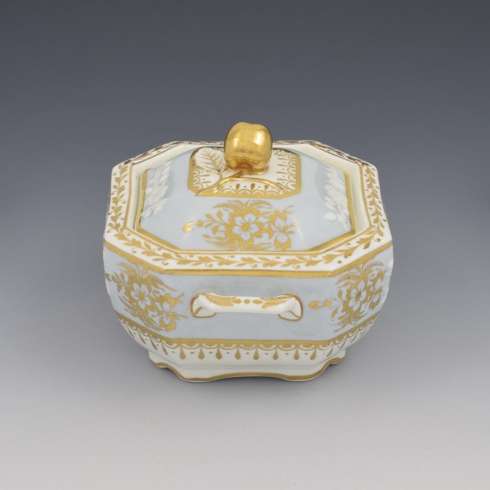 Georgian Regency Spode Felspar Porcelain Octagonal Sucrier 3906 c.1820 View VI