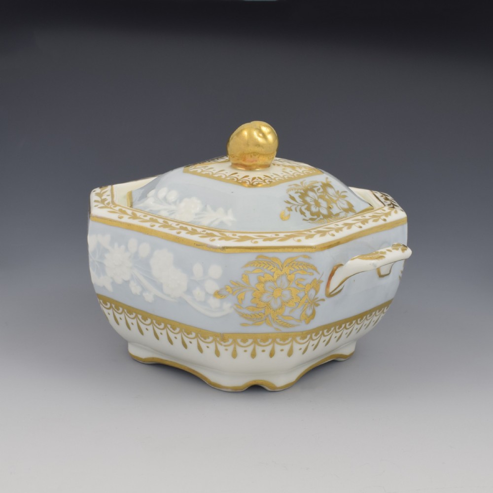 Georgian Regency Spode Felspar Porcelain Octagonal Sucrier 3906 c.1820 View VIII