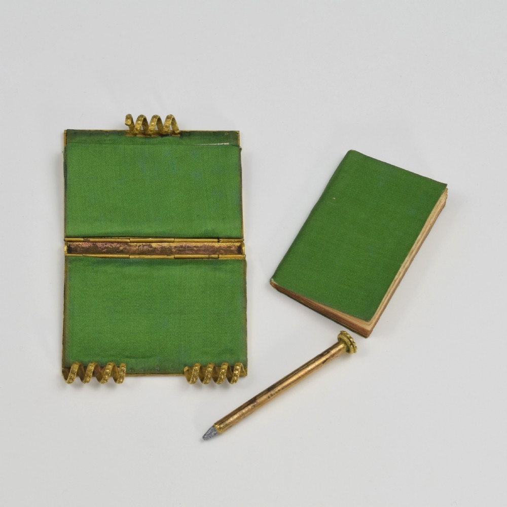 Stunning French Palais Royal Ormolu & Mother Of Pearl Notebook / Aide Memoire c.1820 View V