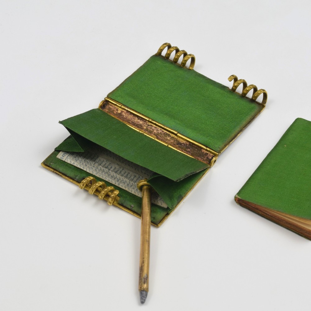 Stunning French Palais Royal Ormolu & Mother Of Pearl Notebook / Aide Memoire c.1820 View VI
