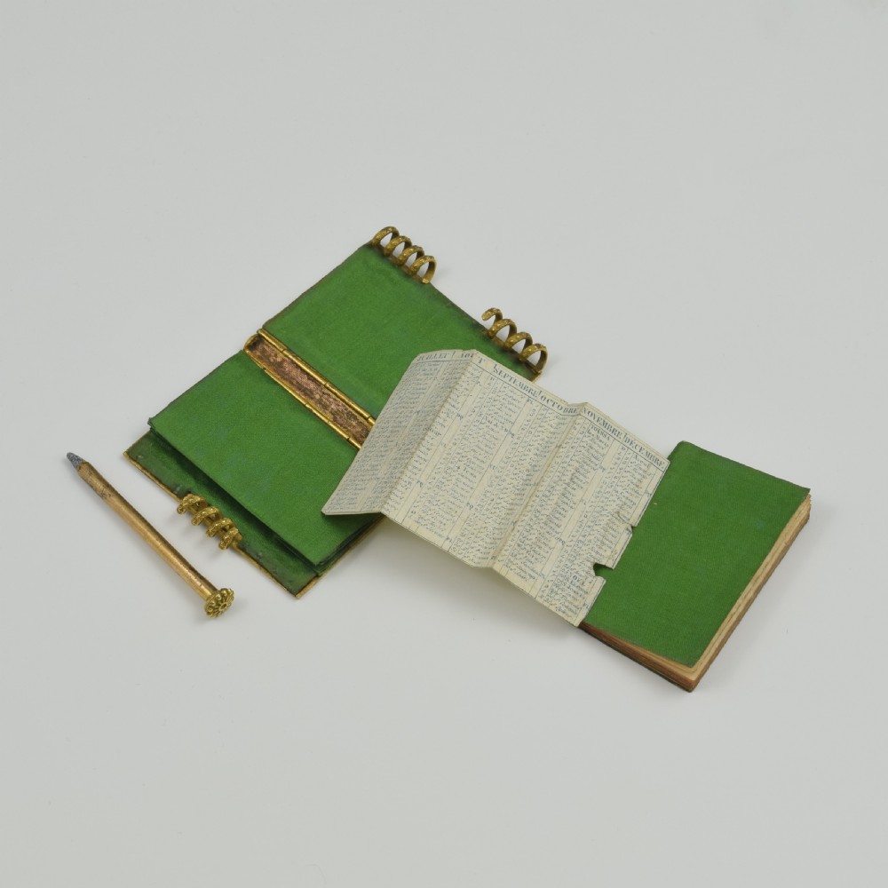 Stunning French Palais Royal Ormolu & Mother Of Pearl Notebook / Aide Memoire c.1820 View VII