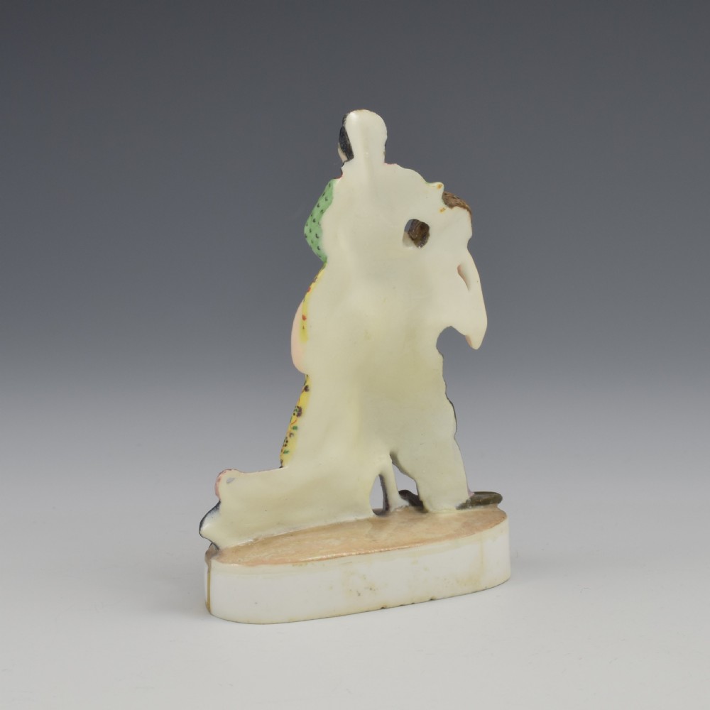 Rare Early Minton Porcelain Flat Back Figure The Cobbler's Wife Model 5 c.1824-1828 View VI