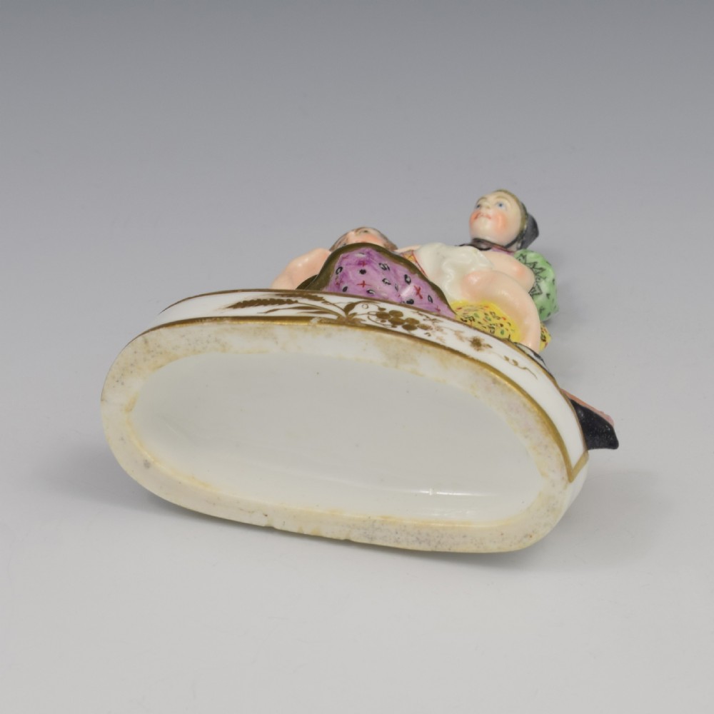 Rare Early Minton Porcelain Flat Back Figure The Cobbler's Wife Model 5 c.1824-1828 View IX