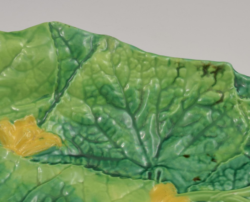 Stunning 42cm Large George Jones Majolica Cucumber / Courgette Serving Tray / Platter Model 2563 View XIII