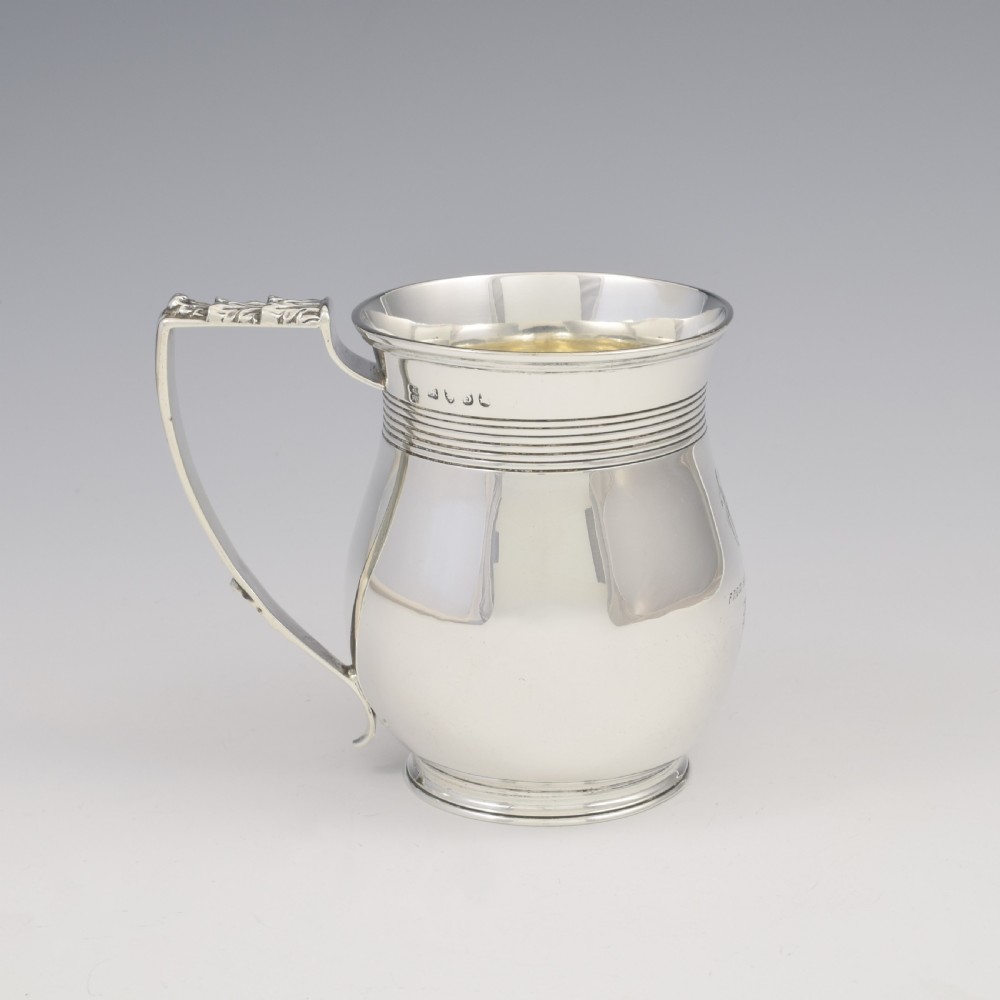 Lovely Georgian Silver 1/2 Pint Baluster Beer / Christening Mug Emes & Barnard
