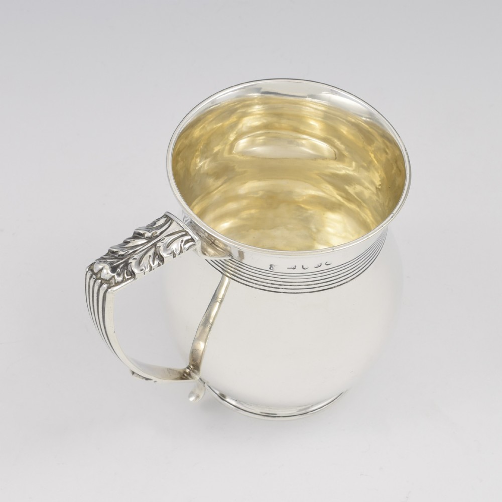 Lovely Georgian Silver 1/2 Pint Baluster Beer / Christening Mug Emes & Barnard View IV