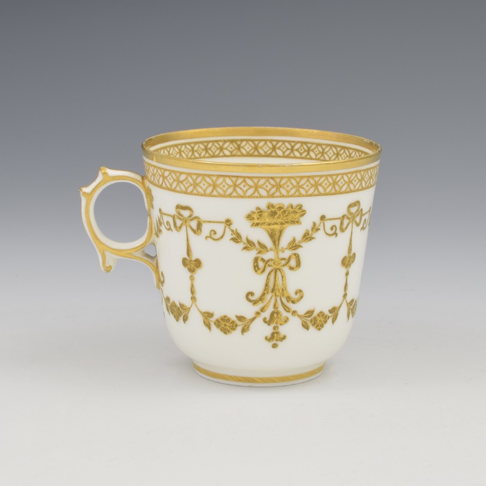 Stunning Copeland Porcelain Cup & Saucer Tooled Gilding c.1860 Pattern D1610 View V