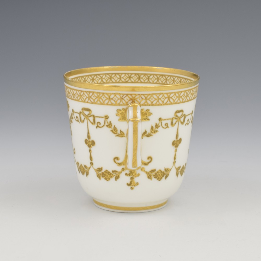 Stunning Copeland Porcelain Cup & Saucer Tooled Gilding c.1860 Pattern D1610 View VI