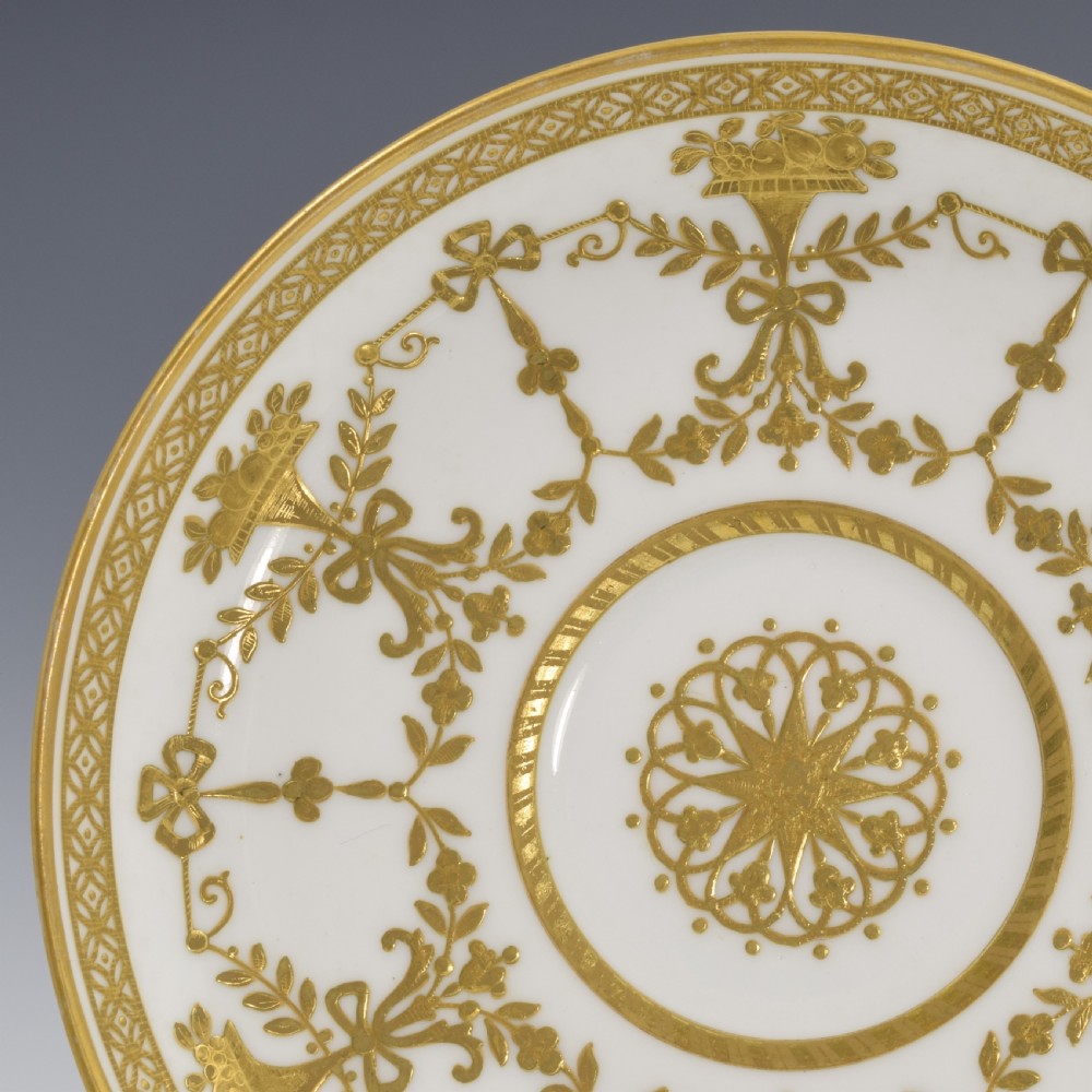 Stunning Copeland Porcelain Cup & Saucer Tooled Gilding c.1860 Pattern D1610 View XI