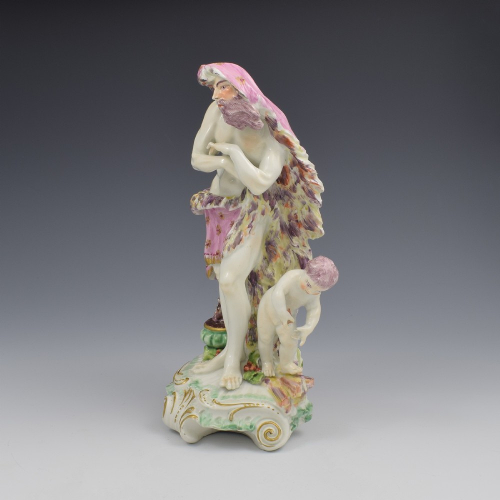 Stunning Derby Porcelain Figure Vulcan Four Classical Seasons Winter c.1760 View II